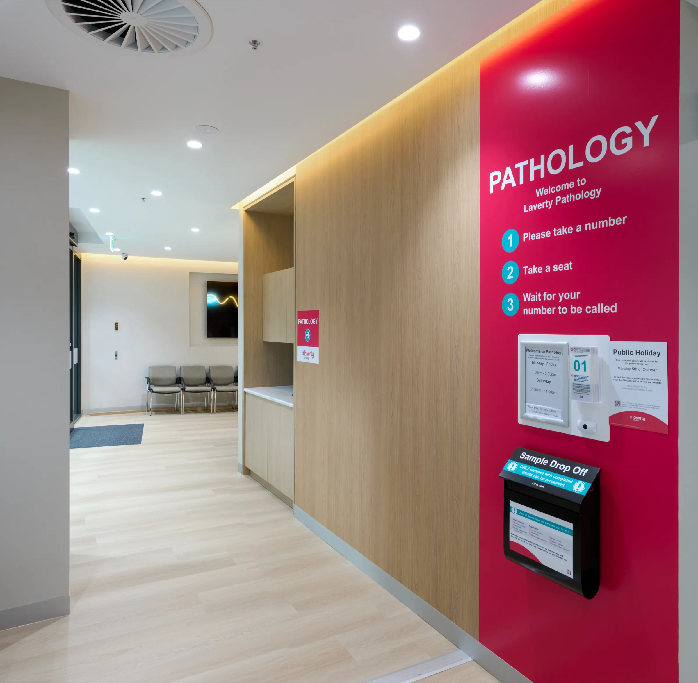 Chatswood Medical and Pathology Centre, pathology wall
