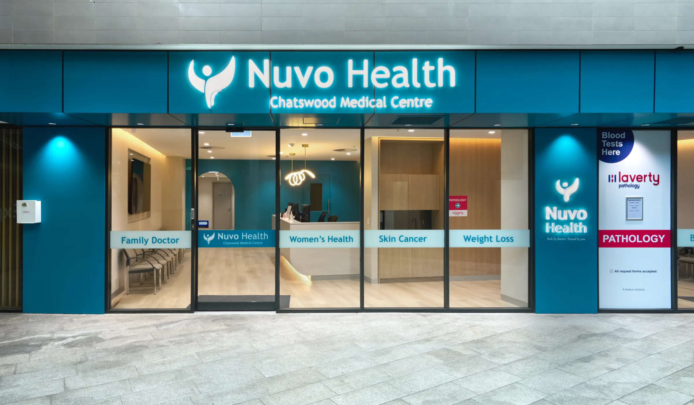 Chatswood Medical and Pathology Centre, shopfront elevation